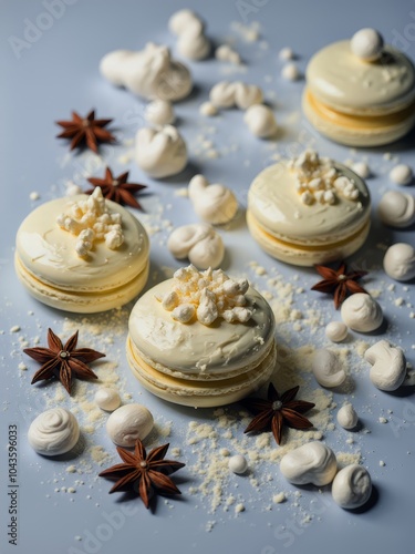 macaroons on a table