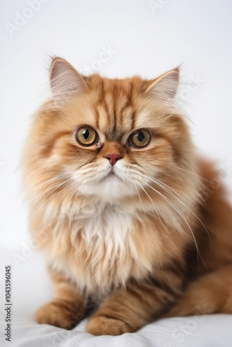 Persian cat on white background