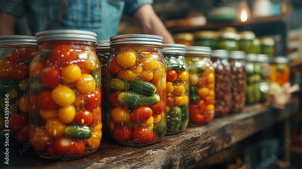 Canned vegetables, tomatoes and cucumbers Canned vegetables, tomatoes and cucumbers