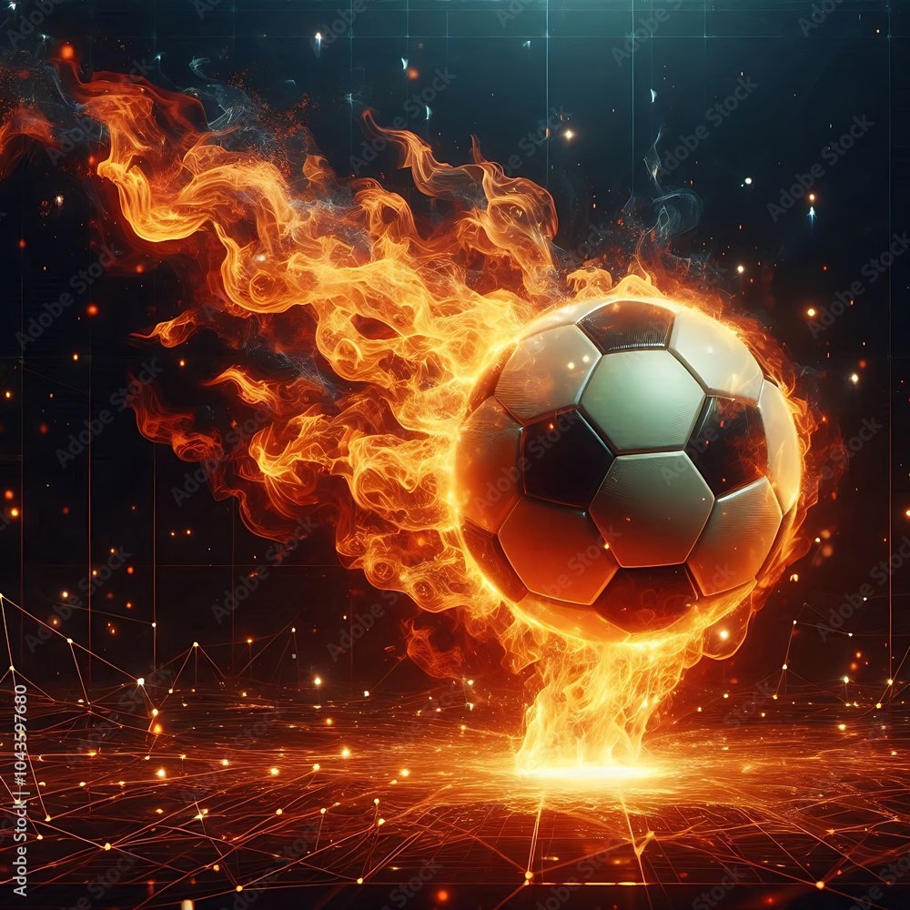 Fototapeta premium Football illustration i made for windows background anf for computer desktop