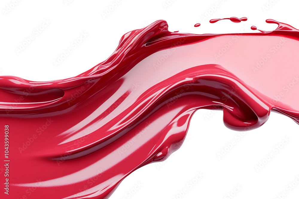 Vibrant Red Cosmetic Smears on White Background Vibrant Red Cosmetic Smears on White Background