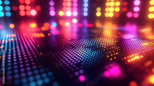 Wallpaper Mural Abstract Colorful Lights and Dot Pattern Background Torontodigital.ca