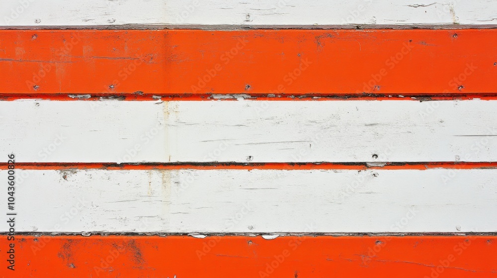 Orange and white horizontal stripes, vivid and bold against a white backdrop, offering high contrast. Orange and white horizontal stripes, vivid and bold against a white backdrop, offering high contrast.