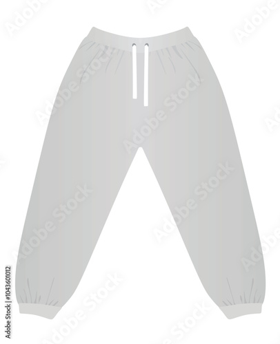 Grey pants bottom. vector illustration