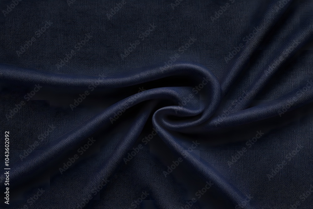 Smooth dark indigo denim fabric with a clean and polished finish, AI Generated Smooth dark indigo denim fabric with a clean and polished finish, AI Generated