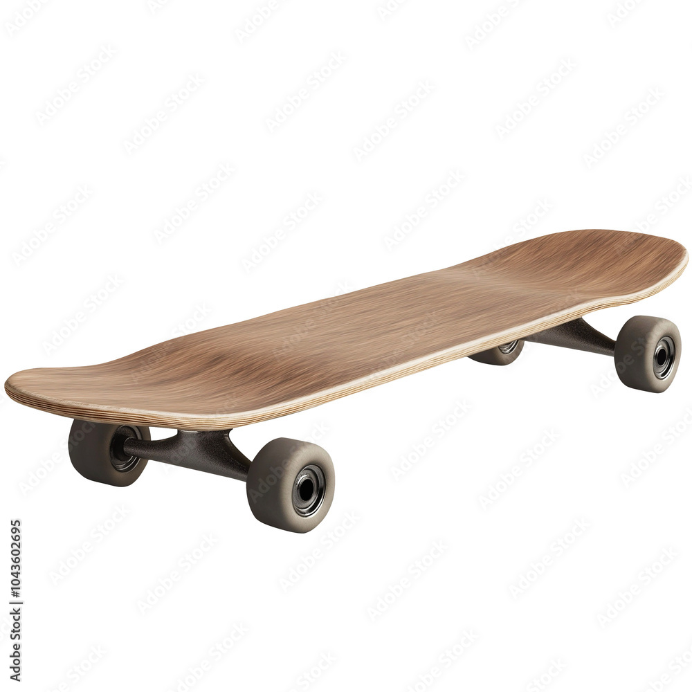 Minimalist Wooden Skateboard with Smooth Finish and Black Wheels Minimalist Wooden Skateboard with Smooth Finish and Black Wheels