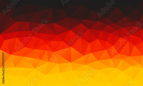 low poly german flag vector illustration