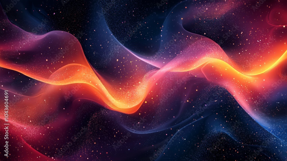 Obraz premium Vibrant Abstract Fluid Background with Dynamic Shapes