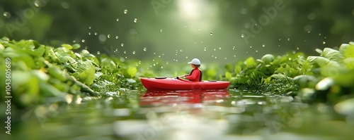 Kayaking in the Rain. photo