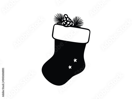 Christmas Stocking Silhouette Collection – Festive Vector Art for Creative Designs