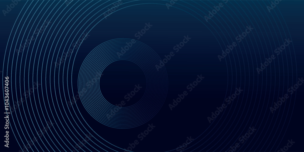 Abstract blue glowing geometric lines on dark blue background. Modern shiny blue circle lines pattern. Futuristic technology concept. Suit for cover, poster, Abstract blue glowing geometric lines on dark blue background. Modern shiny blue circle lines pattern. Futuristic technology concept. Suit for cover, poster,
