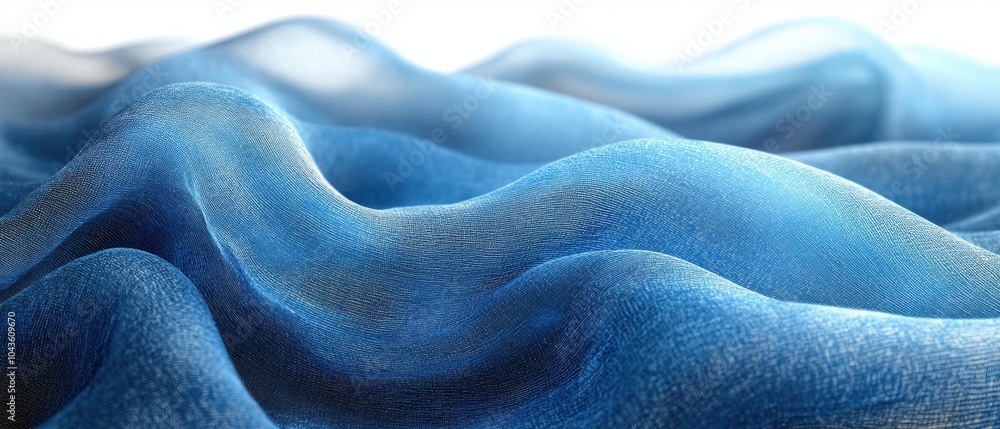Obraz premium Cool Blue Minimal Fabric Texture Wallpaper, soft hues, elegant design, ideal for modern interiors, enhances tranquility and sophistication