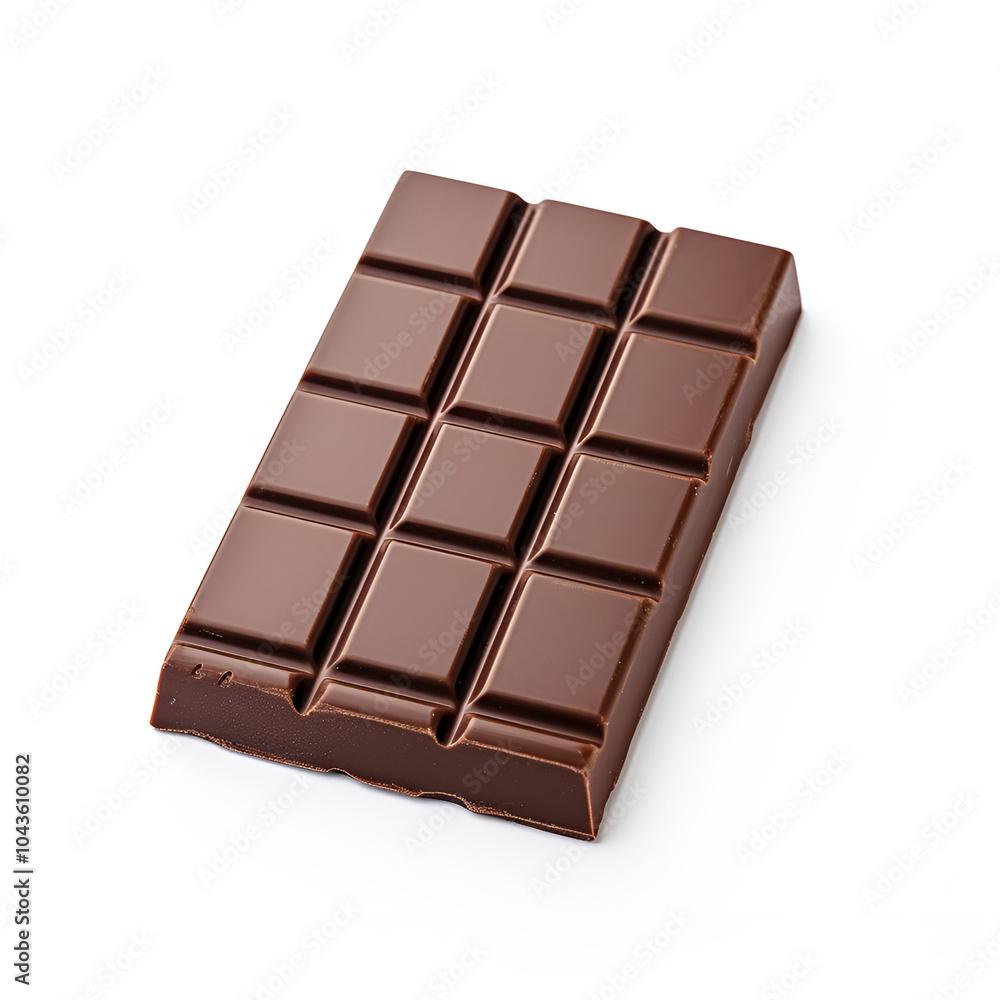 Tasty chocolate bar isolated on a white background Tasty chocolate bar isolated on a white background