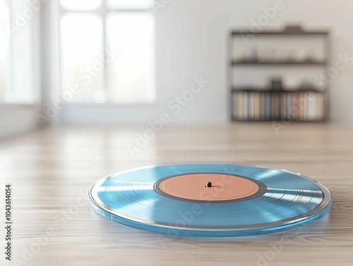 Special release vinyl, translucent colors and unique shapes, urban loft, 3D illustration