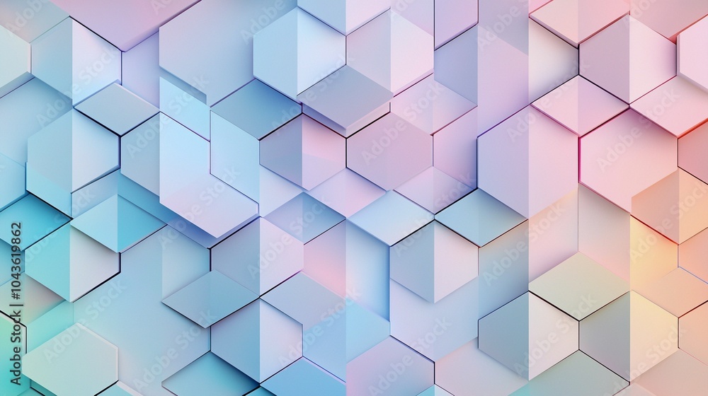 Soft Pastel Hexagon and Triangle Pattern for Subtle Design Aesthetics Soft Pastel Hexagon and Triangle Pattern for Subtle Design Aesthetics