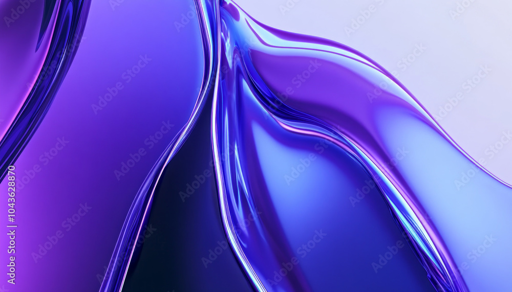 Fototapeta premium blue purple color solid wave movement 3d abstract gradient motion render concept wallpaper background
