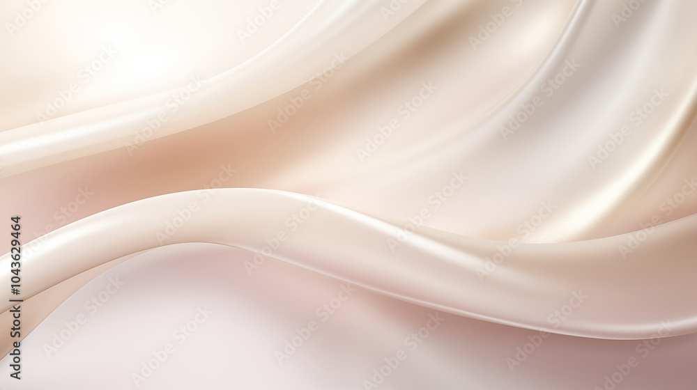 Elegant Flowing Silk Fabric in Soft Ivory Tones Elegant Flowing Silk Fabric in Soft Ivory Tones
