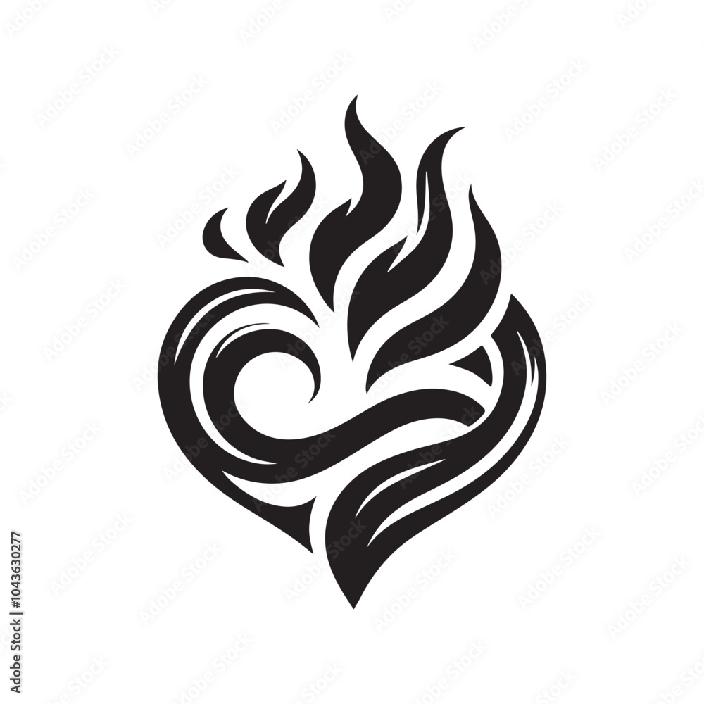 heart with fire heart with fire
