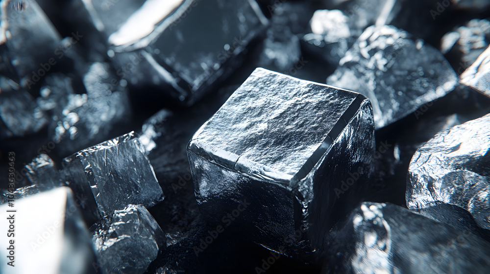 Close-Up Artistic Representation of Vanadium with Textured Background to Enhance Metallic Shine Close-Up Artistic Representation of Vanadium with Textured Background to Enhance Metallic Shine