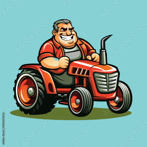 contadino sul trattore 01