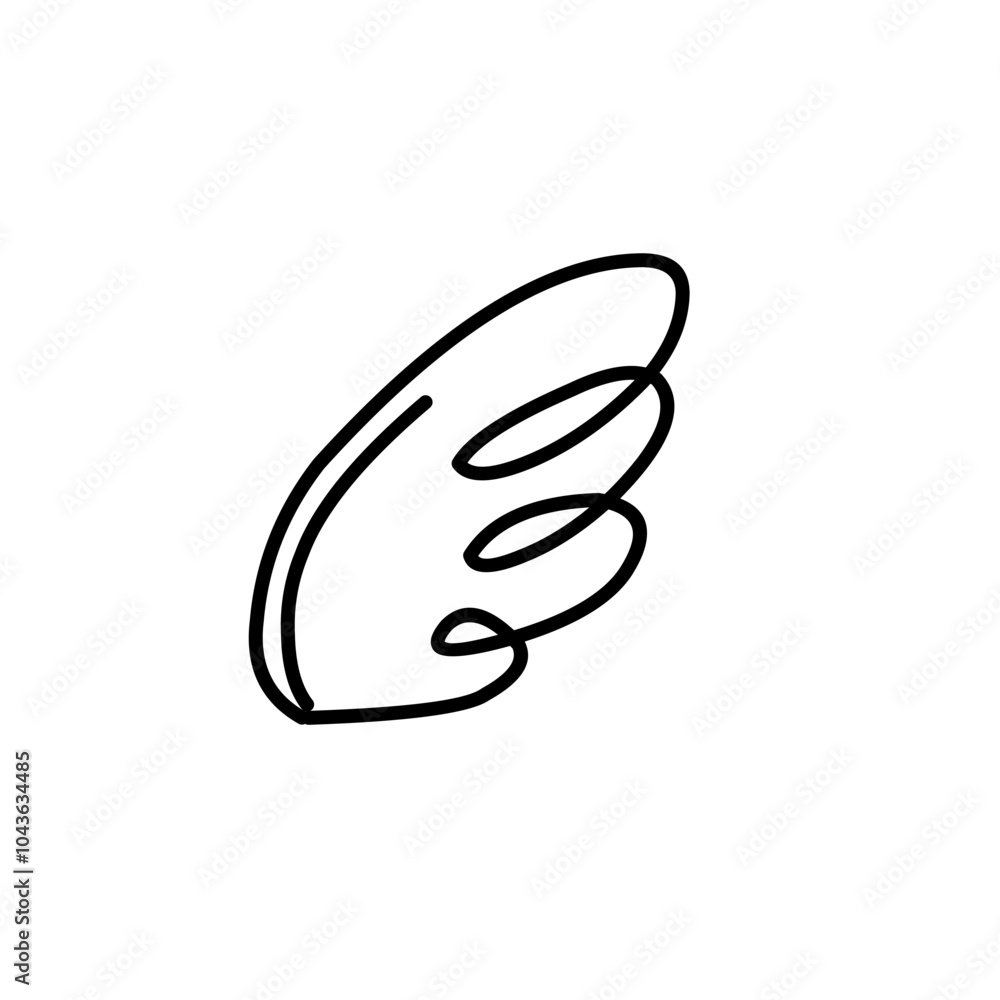 Wing doodle icon Wing doodle icon