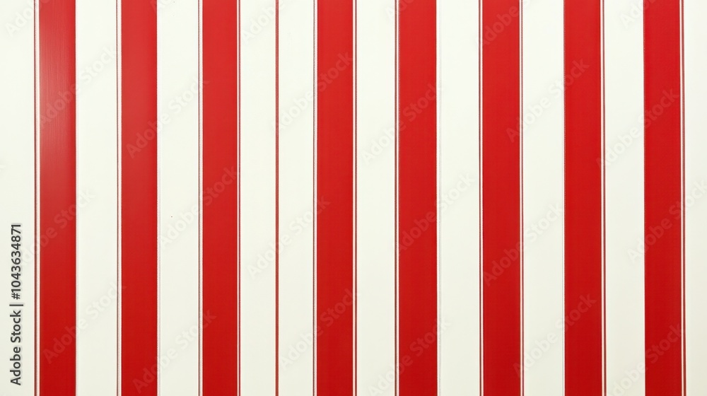 Thin red and white vertical stripes, evenly spaced on a crisp white backdrop for a classic design. Thin red and white vertical stripes, evenly spaced on a crisp white backdrop for a classic design.