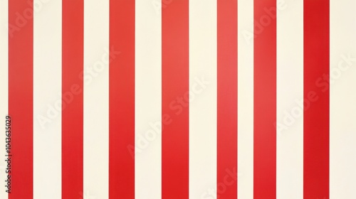 Thin red and white vertical stripes, evenly spaced on a crisp white backdrop for a classic design.