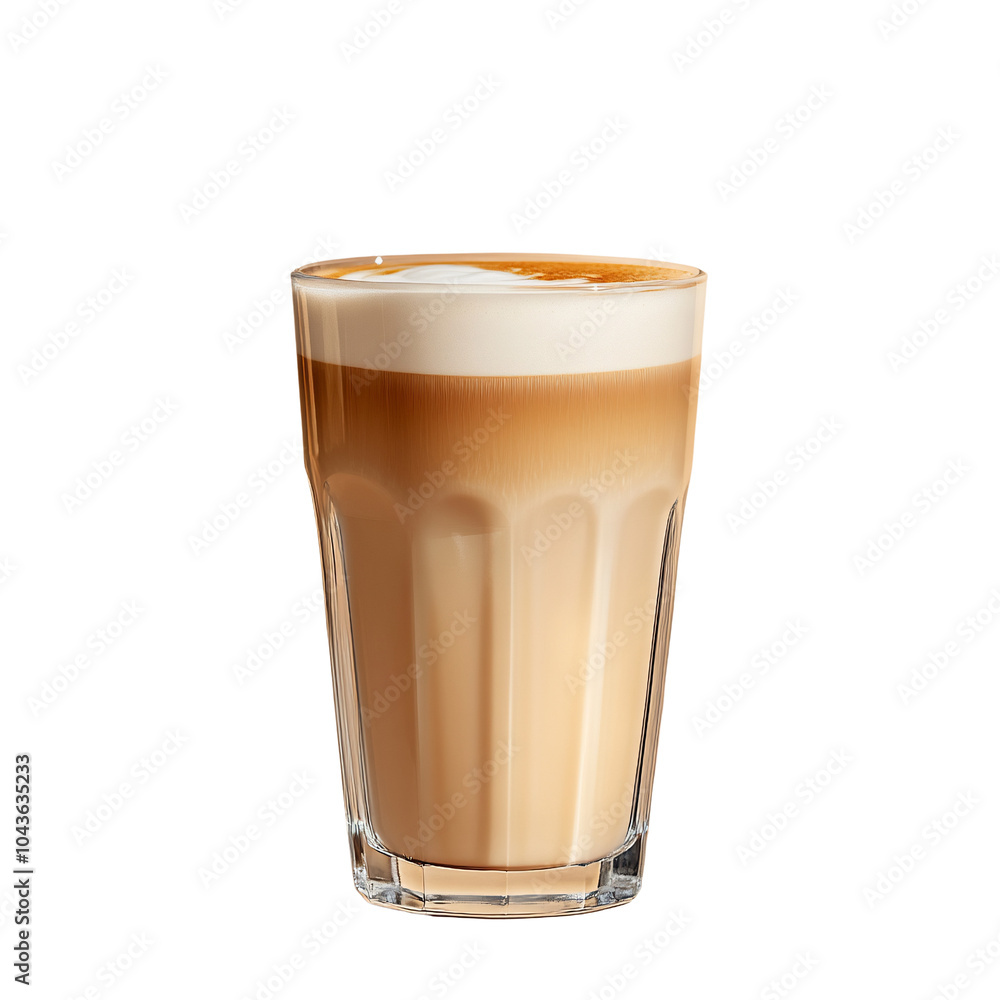 Delicious Latte on Solid Color Background Delicious Latte on Solid Color Background