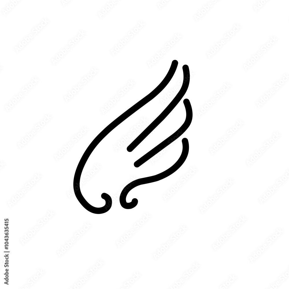 Wing doodle icon Wing doodle icon