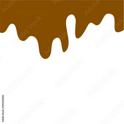 Wave shape top border melted drop