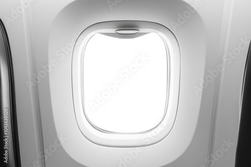 Airplane window on transparent background, png
