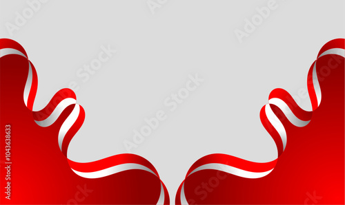 Red and white background, Indonesian Independence Day celebration.