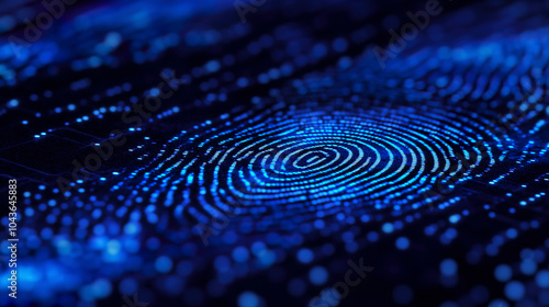 Fingerprint scanning close-up
