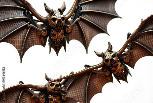 Mechanical Bats A set of mechanical bats with intricate wings an photo