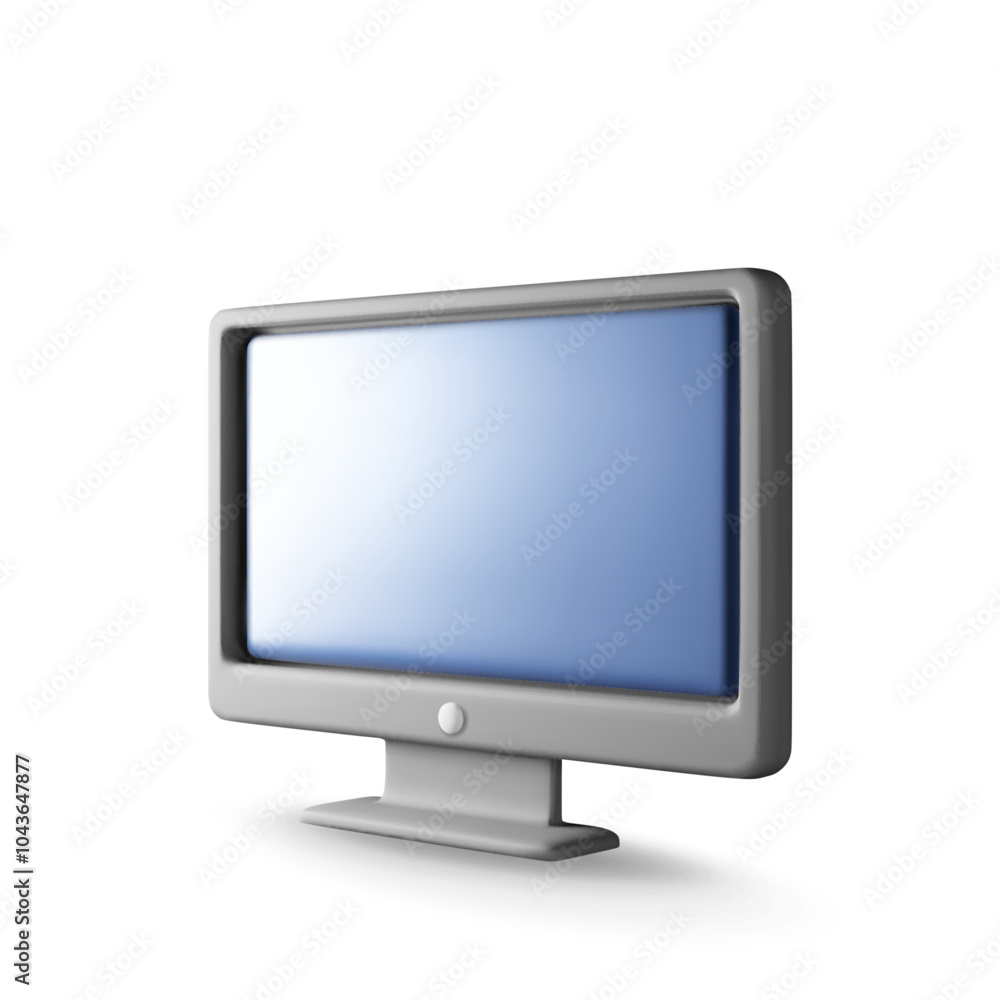3d black PC monitor with empty screen isolated. Render computer LCD display mock up with blank screen. Flat tv icon. Technology concept. 3D rendering. Minimal vector illustration 3d black PC monitor with empty screen isolated. Render computer LCD display mock up with blank screen. Flat tv icon. Technology concept. 3D rendering. Minimal vector illustration