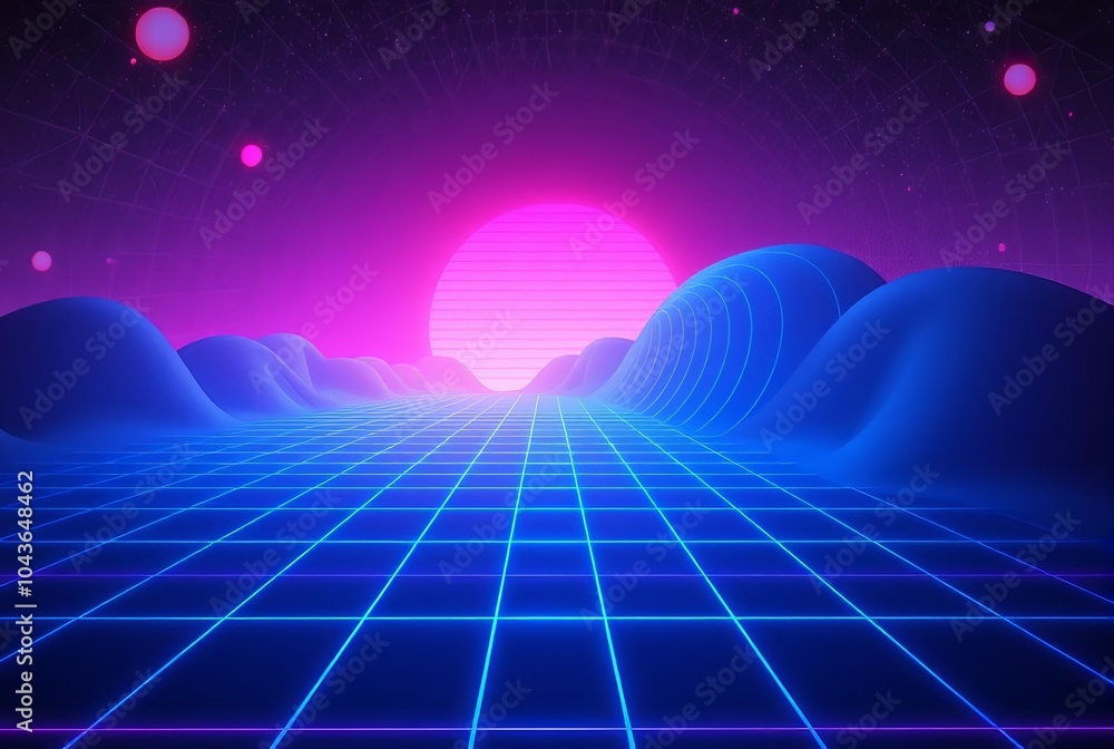 Radio Waves A visual representation of radio waves with a retro Radio Waves A visual representation of radio waves with a retro