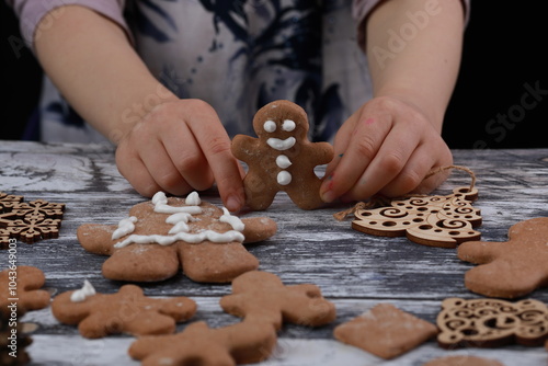 Christmas preparations for a family celebration