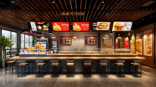 Modern fast food restaurant