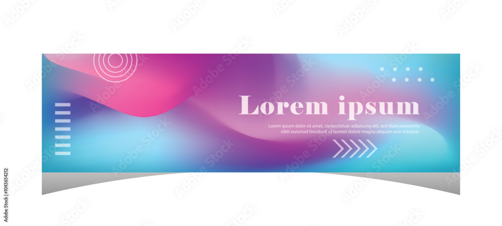 Fototapeta premium Colorful blur abstract vibrant color banner graphic