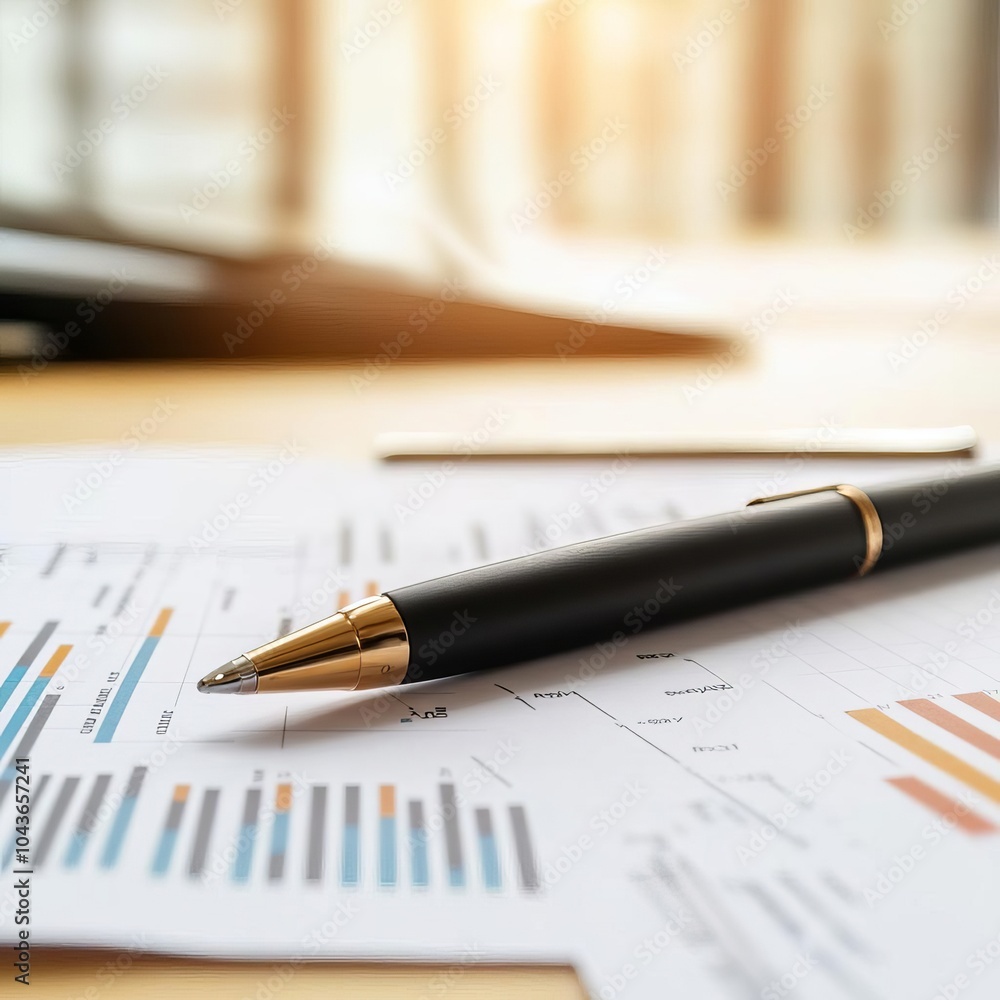 Signed capital agreement placed on a desk with financial charts, symbolizing business growth Signed capital agreement placed on a desk with financial charts, symbolizing business growth