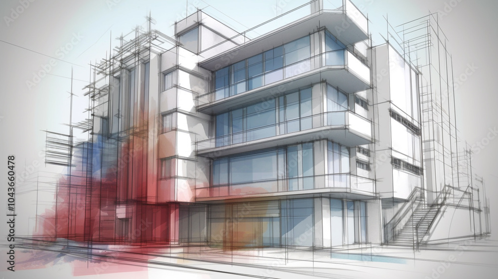 Modern Glass-Dominated Low-Rise Building with Subtle Entrances Reflecting the Surrounding Cityscape in the amodern apartment building with unique architecture and lush greenery on balconies.
Modern Glass-Dominated Low-Rise Building with Subtle Entrances Reflecting the Surrounding Cityscape in the amodern apartment building with unique architecture and lush greenery on balconies.