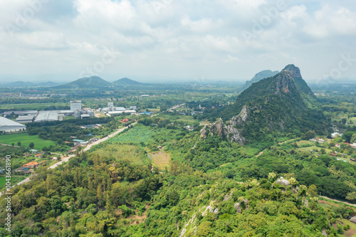 Aerial view of Heaven Valley (Hup Pha Sawan) in Ratchaburi. Thailand. photo