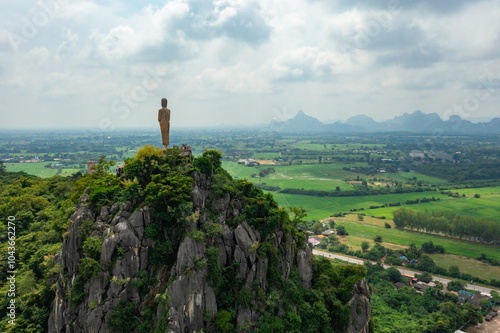 Aerial view of Heaven Valley (Hup Pha Sawan) in Ratchaburi. Thailand. photo