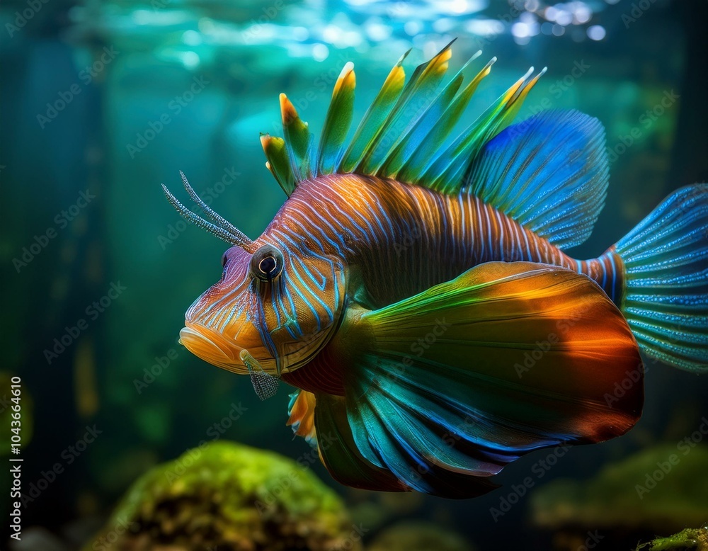 Pez de coleres vivos bajo el mar Pez de coleres vivos bajo el mar