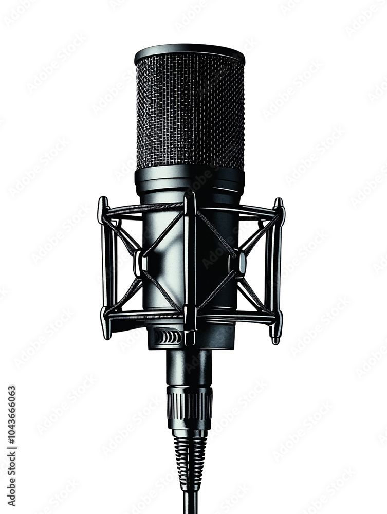 Vector Art of a Studio Microphone on White Vector Art of a Studio Microphone on White
