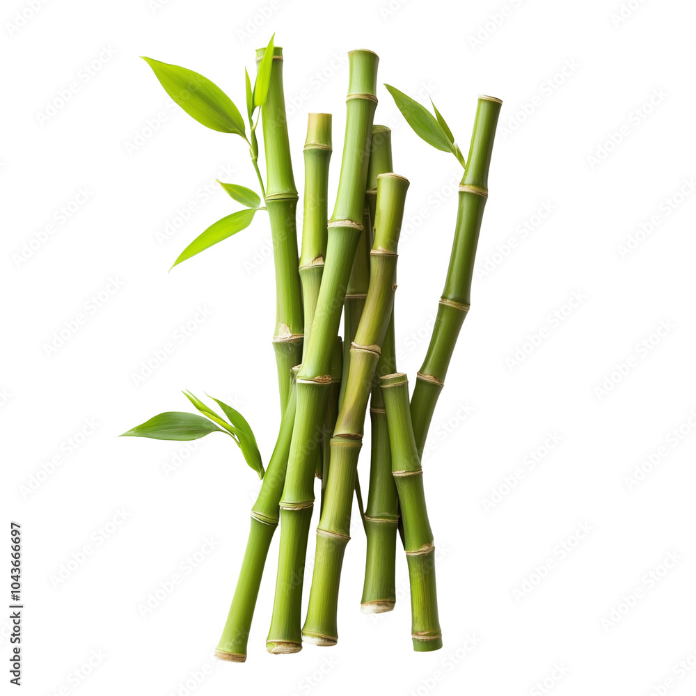 bamboo green sticks with leaves isolated on transparent background bamboo green sticks with leaves isolated on transparent background