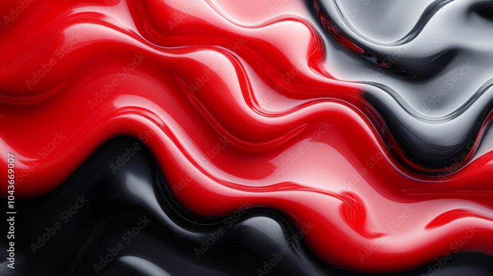 A red and black wave pattern A red and black wave pattern