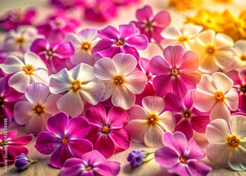 Colorful Phlox Flowers in Natural Light Display