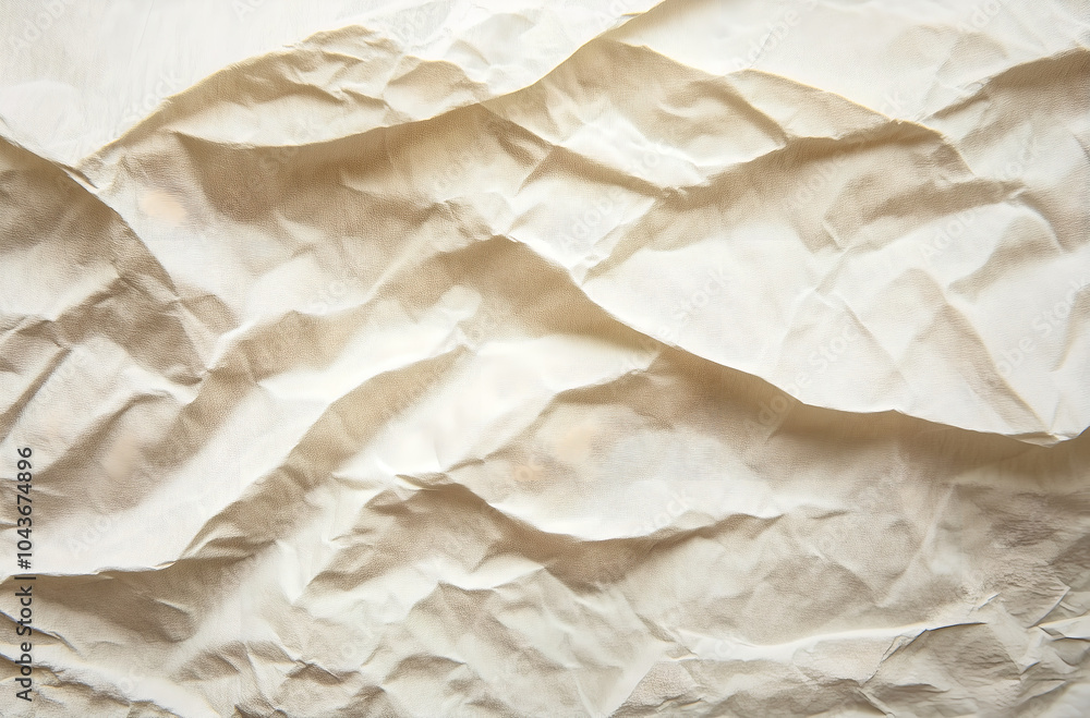 Obraz premium Detailed paper texture, in style of macro photography, subtle creases and fibers, softly lit by diffused daylight, calming, delicate, minimalist, off-white