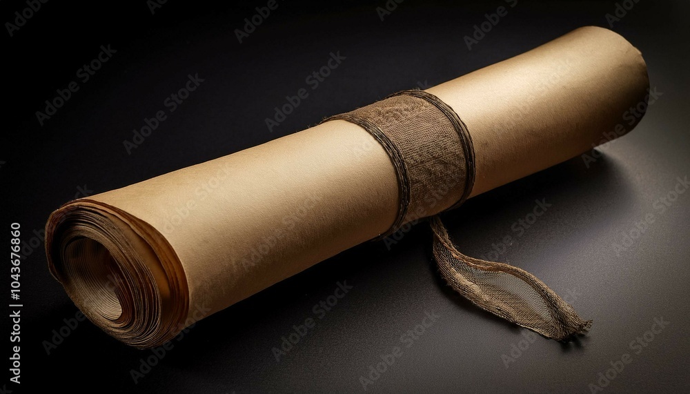old paper scroll with seal old paper scroll with seal